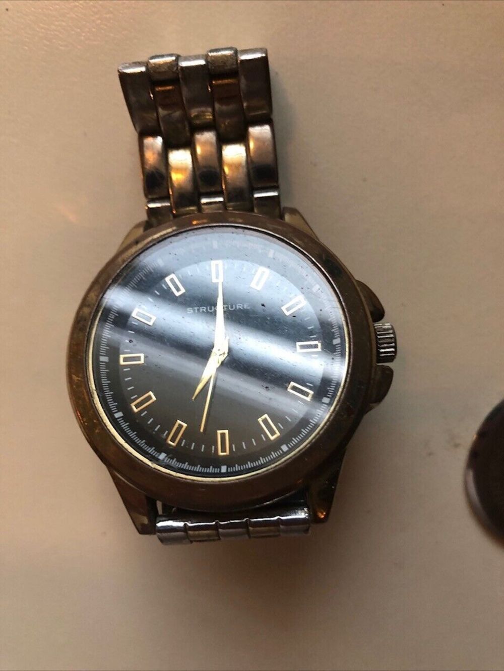 Structure‎ Men's Watch 62021 Silver Two Tone need battery